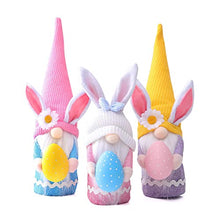Load image into Gallery viewer, Easter Gnome Doll Decoration, Handmade 3pcs Faceless Doll with Easter Egg Doll Gifts for Kids Dwarf Pixie Desk Decor, Cute Plush Doll Easter Living Room Home Decor