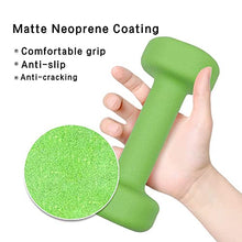 Load image into Gallery viewer, PROIRON Neoprene Dumbbell Weights Pair for Women 1kg 1.5kg 2kg 3kg 4kg 5kg 8kg 10kg, Arm Hand Exercise Weights (Apple Green-2 x 2KG)