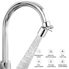Load image into Gallery viewer, Waternymph Solid Brass Kitchen Sink Aerator - Big Angle Swivel Faucet Tap Aerator Dual-Function 2 Sprayer - Swivel - 22mm Female Thread - Polished Chrome(FM22)