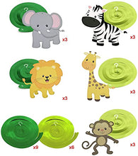 Load image into Gallery viewer, Konsait Jungle Animals Party Swirl Decorations, 30 Pack Hanging Swirl Animals Party Supplies Jungle Theme Birthday Party Decorations