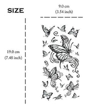 Load image into Gallery viewer, Black Butterfly Temporary Tattoos for Women Sexy 7 Pcs by Yesallwas,Waterproof long lasting Fake Tattoos Stickers for Arms Shoulders sexy body tattoos
