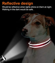 Load image into Gallery viewer, Joytale Reflective Dog Collar,Padded Breathable Soft Neoprene Nylon Pet Collar Adjustable for Medium Dogs,M,Red