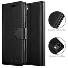 Load image into Gallery viewer, iCatchy For iPhone SE 2022 Case SE 2020 Case, iPhone 8 Case iPhone 7 Case Leather Wallet Book Flip Folio Stand View Case Compatible with iPhone se 2022/2020 Phone Case Cover (Black)