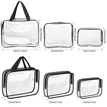Load image into Gallery viewer, Clear Toiletries Bag, Funnasting 3 in 1 Waterproof Toiletry Travel Bag Clear PVC Travel Bag Wash Bag Makeup Bag Travel Business Bathroom for Men, Women and Kids