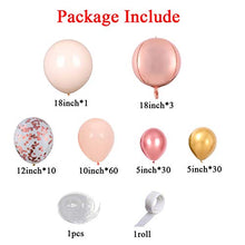 Load image into Gallery viewer, 134pcs Macaron Orange Balloon Garland Arch Kit Metallic Chrome Ballons with 4D Globos and Rose Gold Confetti Latex Balloon Wedding Birthday Party Decor Baby Shower (Gold Pink Rose Gold)