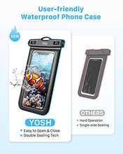 Load image into Gallery viewer, YOSH IPX8 Waterproof Phone Pouch, Waterproof Phone Case for Swimming Dry Bag Underwater with Lanyard for Snorkeling Boating Fishing Raining for iPhone 13 12 11 XS XR Samsung S21 S10 etc. up to 6.8”