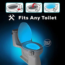 Load image into Gallery viewer, The Original Toilet Bowl Night Light Gadget. Motion Sensor Funny LED Novelty Bathroom Accessory. Gifts for Mothers Day Fathers Day Christmas. Birthday Presents. Cool Fun Gift for Men Women Dad