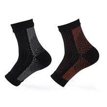 Load image into Gallery viewer, Casiz Dr Sock Soothers, Socks Anti Fatigue Compression Foot Sleeve Support Brace Sock Washes Well, Holds Shape & Better Than a Night Splint Black Size M 1 Pair
