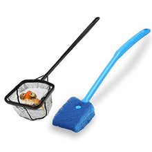 Load image into Gallery viewer, JUYOO Fish Nets for Tanks, 1PCS Small Fish Tank Net with Fish Tank Cleaning Brush, Soft Fine Nylon Fishing Net, Sturdy Aquarium Net for Catching Small Fishes or Debris