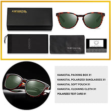 Load image into Gallery viewer, KANASTAL Ladies Sunglasses Vintage Polarised Sunglasses Women, Classic Retro Sun Glasses UV Protection - Green Lenses