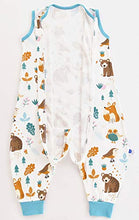 Load image into Gallery viewer, Chilsuessy Baby Sleeping Bag with Feet Summer Baby Sleeping Bag 100% Cotton 0.5 Tog Summer Kid Sleeping Bag with Feet for Infant Toddler Sleeveless, Forest Animals, 70cm/6-18 Months
