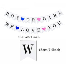 Load image into Gallery viewer, Gender Reveal Decoration Boy or Girl We love you Banner, with12PCS Balloons Latex Balloons for Baby Shower Gender Reveal Party Decoration