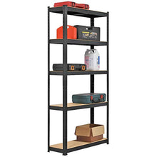 Load image into Gallery viewer, Yaheetech 2PCS Heavy Duty 5 Tier Garage Shelving Units Metal Storage Shelves Shed Utility Rack,180cm x 90cm x 30cm,175KG Per Shelf,Black