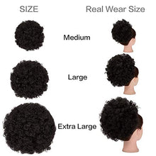 Load image into Gallery viewer, CULKET Afro Puff Drawstring Ponytail Synthetic Curly Hair Ponytail Extension Short Afro Kinky Curly Bun Hairpieces Ponytail Clip in Hair Extensions for Black Women2# (6 Inch)