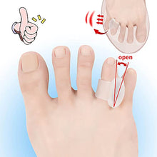 Load image into Gallery viewer, Gel Toe Separators, Pinky Toe Protector Spreader Small Silicone Toe Spacers, Cushions for Curled Overlapping Separate Toe Correct(Translucency Colour)