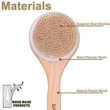 Load image into Gallery viewer, Sportout 2 Packs Dry Brushing Body Brush, Exfoliating Bath Shower Scrubber, Natural Bristle Cellulite Massager
