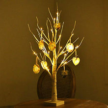 Load image into Gallery viewer, Eambrite Mini White Tree Christmas Cards Display Tree Tabletop Birch Tree Battery Operated LED Twig Tree for Party Wedding Christmas Special Celebration (60cm)