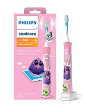 Load image into Gallery viewer, Philips Sonicare, for Kids Bluetooth Connected Rechargeable Electric Toothbrush, Pink, 1 Count