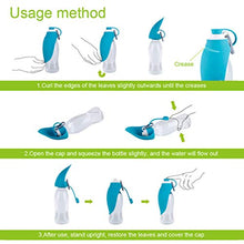 Load image into Gallery viewer, Petsoigné Portable Dog Water Bottle in Silicone Pet Water Bottles Foldable for Travel Walking Hiking (Orange)
