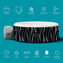 Load image into Gallery viewer, Lay-Z-Spa BW60059GB Hollywood Built in LED Light, 140 AirJet Massage System Inflatable Hot Tub with Freeze Shield Technology, 4-6 Person, Black spa design interiors