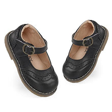 Load image into Gallery viewer, CHEERFUL MARIO Mary Jane Shoes for Girls Baby Girls 1-6 Y Flat Anti-Slip Rubber Sole Black 5 UK Child