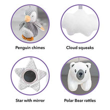 Load image into Gallery viewer, Nuby Penguin Baby Play Gym, with Padded Activity Play Mat Base, Grey