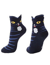 Load image into Gallery viewer, OKIE OKIE Womens Cat Socks - Crazy Cute Animal Dog Owl Print Crew Novelty Fun Funny Gift (Animal - Cute Cat 4pcs)