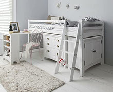 Load image into Gallery viewer, DbHFgjMN BED FRAMES Mid Sleeper Bed,Cabin Bed Midsleeper with Chest of Drawers, Cabinet, Desk Kids house bed for kids