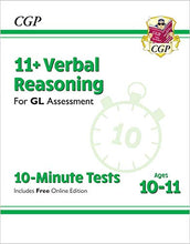 Load image into Gallery viewer, 11+ GL Ages 10-11: 10-Minute Tests Bundle for English, Maths, Verbal and Non-Verbal Reasoning