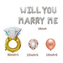 Load image into Gallery viewer, JeVenis 12 PCS Silver Will you marry me Balloons Marry Me Balloons Marriage Proposal Ideas Wedding Proposal Decorations Decor
