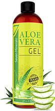 Load image into Gallery viewer, Organic Aloe Vera Gel with 100% Pure Aloe from Freshly Cut Aloe - NO ACRYLATES & CROSSPOLYMERS, so it absorbs rapidly with No sticky residue - Big 355 ml / 12 fl oz
