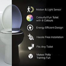 Load image into Gallery viewer, The Original Toilet Bowl Night Light Gadget. Motion Sensor Funny LED Novelty Bathroom Accessory. Gifts for Mothers Day Fathers Day Christmas. Birthday Presents. Cool Fun Gift for Men Women Dad
