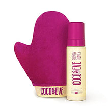 Load image into Gallery viewer, Coco & Eve Sunny Honey Bali Bronzing Self Tanner Mousse Set (Dark) - All Natural Sunless Tanning Mousse | Instant Self Tanning with Bronzer with Self Tanning Mitt Applicator (200ml)