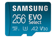 Load image into Gallery viewer, Samsung EVO Select 256GB microSDXC UHS-I U3 130MB/s Full HD & 4K UHD Memory Card inc. SD-Adapter (MB-ME256KA/EU)