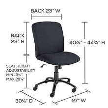 Load image into Gallery viewer, Safco Products Adjustable Height and Rolling Base, Rated for 24/7 Use, 500 lbs. Weight Capacity, Work or Home Office, Man-Made-Material, Black (Fabric)