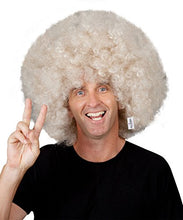 Load image into Gallery viewer, Deluxe 70s Afro Wig Women - Huge Blonde Jumbo Afro Disco Costume Wigs 70's Costumes Accessories.