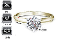 Load image into Gallery viewer, yellow gold diamond ring 1 carat solitaire with diamond grading report_K