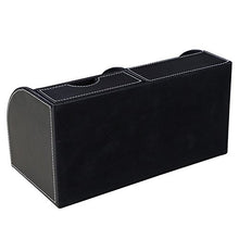Load image into Gallery viewer, KINGFOM PU Leather Office Desk Organiser Tidy Pen Pencil Pots Stationery Storage Box Desk Accessories Black