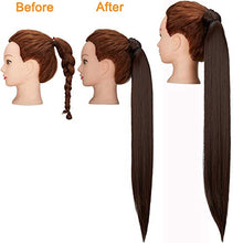 Load image into Gallery viewer, Ponytail Extension Long Straight Wrap Around Ponytail Clip in Hair Extension Natural Looking Synthetic Hairpiece for Women 28 Inch