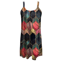 Load image into Gallery viewer, AMhomely Women Dresses Clearance Ladies Fashion O-Neck Sexy Sleeveless Cute Cartoon Print Hem Loose Beach Dress UK Size Purple