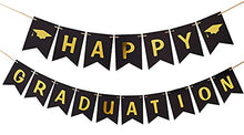 Load image into Gallery viewer, PartyWoo, Black and Gold Signs Banner, Decorations, Graduation Party Supplies 2022, Grad-9321