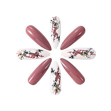 Load image into Gallery viewer, Brishow Coffin False Nails Short Fake Nails Glitter Press on Nails Bellarina Acrylic Stick on Nails 24pcs for Women and Girls