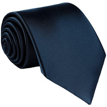 Load image into Gallery viewer, Men's Tie Solid Color Neckties For Men Business Wedding Formal Ties (Navy)