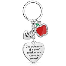 Load image into Gallery viewer, Teacher Gifts for Women Thank You Teacher Keychain Teacher Appreciation Gifts Teacher Gifts Keychain Jewelry Accessories Teacher Presents for Women Teachers Birthday Valentine New Year (Heart Style)