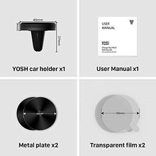 Load image into Gallery viewer, YOSH Car Phone Mount Holder Magnetic Air Vent in car Mobile Phone Cradle Magnet for iPhone 11 Pro Max XR XS Max X 8 7 6s Plus Samsung S20 S10+ A70 S10 Huawei P30 P20 Pro Xperia Xiaomi Oneplus etc.