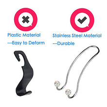 Load image into Gallery viewer, SAVORI Auto Hooks, Bling Car Hangers Organizer Seat Headrest Hooks Strong and Durable Backseat Hanger Storage Universal for SUV Truck Vehicle 2 Pack (White)
