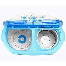 Load image into Gallery viewer, Portable Twin Tub Washing Machine 4.5 KG Total Capacity Washer And Spin Dryer Combo Compact For Camping Dorms Apartments College Rooms 2.5 KG Washer 2 KG Drying Blue&White