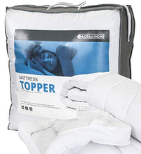 Load image into Gallery viewer, ACRALI HOME Mattress Topper Double 4 Inch Thick - Quilted Double Mattress Topper Made with Fluffy Hypoallergenic Microfibre with Strong Corner Straps for Luxury & Comfort (Double, 137x190cm)