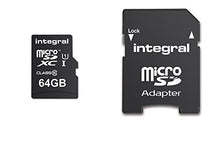 Load image into Gallery viewer, Integral INMSDX64G10-90U1 UltimaPro 64 GB MicroSDXC Class 10 Memory Card up to 90 MB/s, U1 Rating, Black