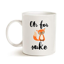 Load image into Gallery viewer, This Might be Wine Funny Quote Fox Coffee Mug, Oh for Fox Unique Cute Christmas or Birthday Gifts for Friend Cute Porcelain Cup White, 11 Oz